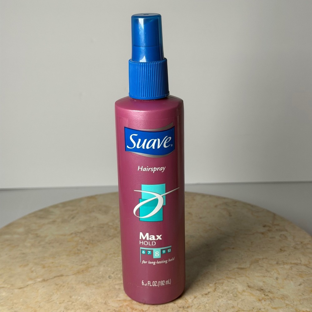 Suave Max Hold 8 Hairspray 6.5oz Pink Bottle Non-Aerosol Pump Spray New